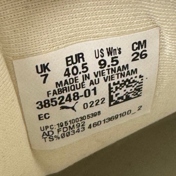 Puma Cali Wedge Tonal Platform Chunky Sneakers Marshmallow Size 9 1/2 - Picture 8 of 8